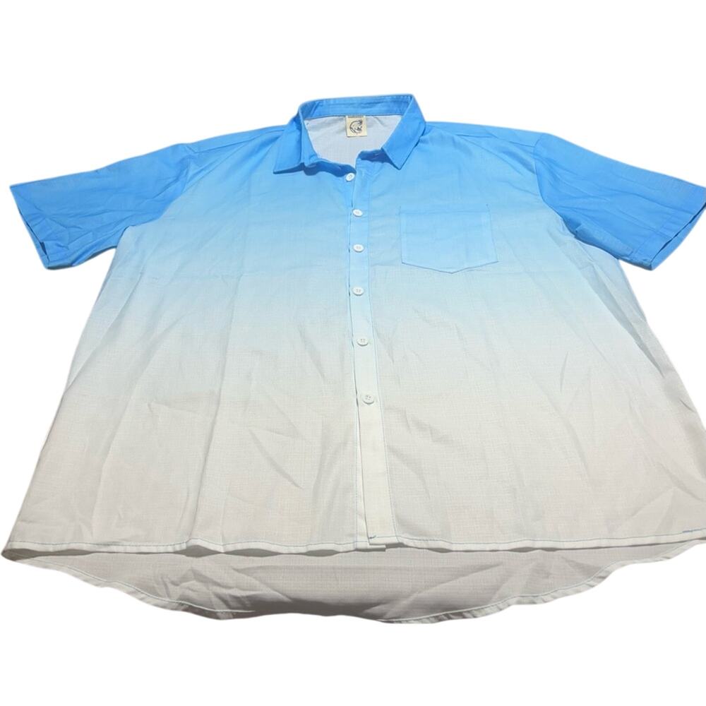 Hardaddy Stylish Blue and White Ombre Men's Shirt